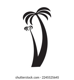 Palm-Baum-Sommerlogo-Vorlage, Vektorgrafik