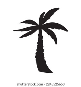 Plantilla de logotipo de verano de árbol de palma ilustración vectorial