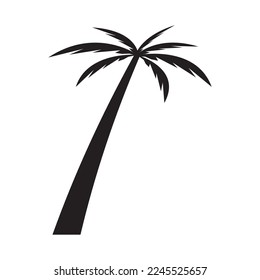 Palm tree summer logo template vector illustration