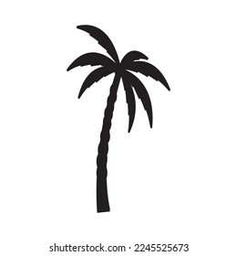 Palm tree summer logo template vector illustration