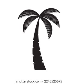 Palm tree summer logo template vector illustration