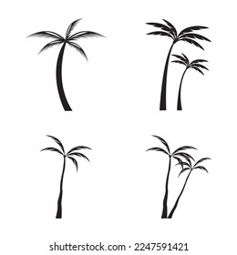 Palm tree summer logo template vector illustration