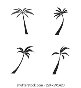 Palm tree summer logo template vector illustration