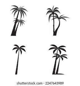 Palm tree summer logo template vector illustration