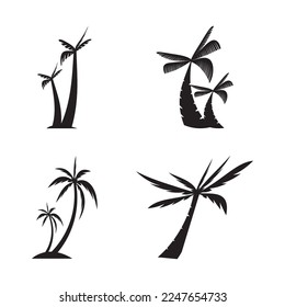 Palm-Baum-Sommerlogo-Vorlage, Vektorgrafik