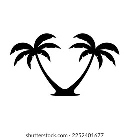 Palm tree summer logo template vector illustration