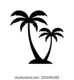 Palm tree summer logo template vector illustration