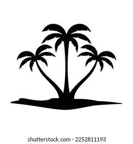 Palm tree summer logo template vector illustration