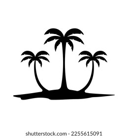 Plantilla de logotipo de verano de árbol de palma ilustración vectorial