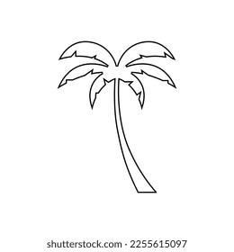 Palm tree summer logo template vector illustration