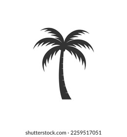 Palm tree summer logo template vector illustration