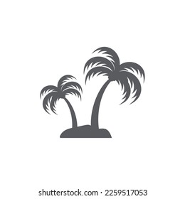 Palm tree summer logo template vector illustration