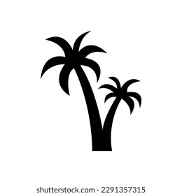 Palm tree summer logo template vector icon illustration on white background..eps