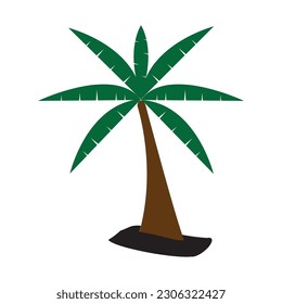 Palm tree summer logo template vector illustration