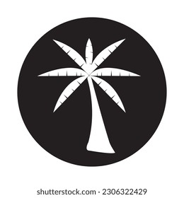 Palm tree summer logo template vector illustration