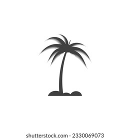 Palm tree summer logo template vector illustration holiday business element and symbol design 