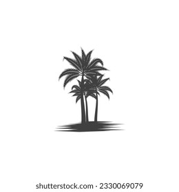 Palm tree summer logo template vector illustration holiday business element and symbol design 
