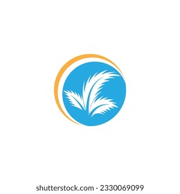 Palm tree summer logo template vector illustration holiday business element and symbol design 