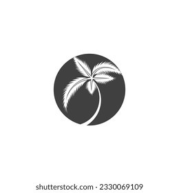 Plantilla de logotipo de verano de palmera ilustración vectorial ilustración de vacaciones elemento empresarial y diseño de símbolos 