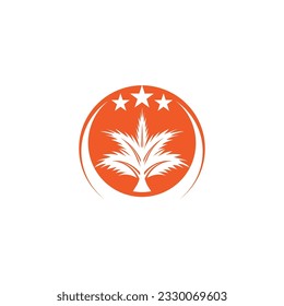 Palm tree summer logo template vector illustration holiday business element and symbol desig