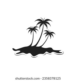 Palm-Baum-Sommerlogo-Vorlage, Vektorgrafik