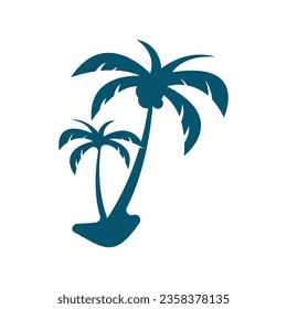 Palm tree summer logo template vector illustration