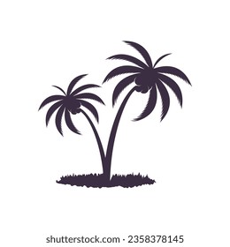 Palm-Baum-Sommerlogo-Vorlage, Vektorgrafik