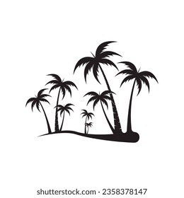 Palm tree summer logo template vector illustration