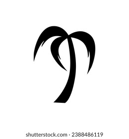 Palm tree summer logo template vector illustration