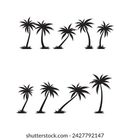 Palm tree summer logo template vector illustration