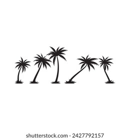 Palm tree summer logo template vector illustration