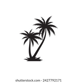 Palm tree summer logo template vector illustration