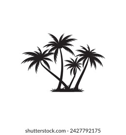 Palm tree summer logo template vector illustration