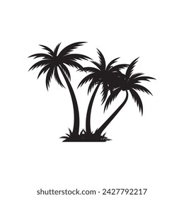 Palm tree verano logo plantilla ilustración vectorial