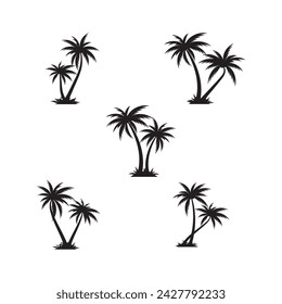 Palm tree summer logo template vector illustration