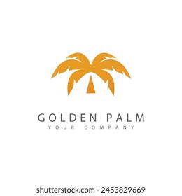 Palm tree summer logo template vector illustration