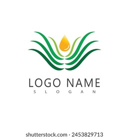 Palm tree summer logo template vector illustration