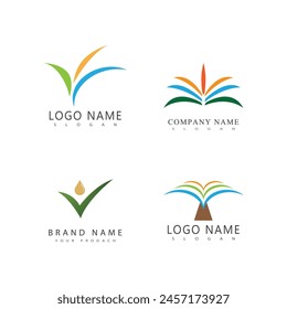 Palm tree verano logo Ilustración vectorial de Plantilla