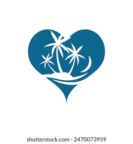 Palm tree summer logo template vector illustration
