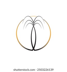 Palm tree summer logo template vector illustration