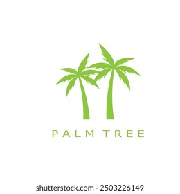 Palm tree summer logo template vector illustration