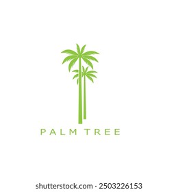 Palm tree summer logo template vector illustration