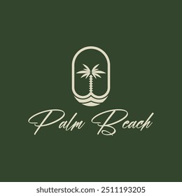 Palm tree verão modelo vetor ilustração