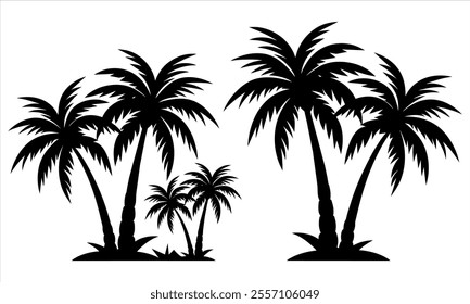 Palm tree summer logo template vector illustration