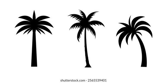 Palm tree summer logo template sunset beach ocean and nature