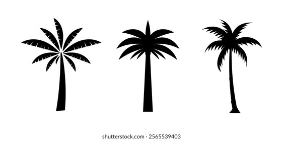 Palm tree summer logo template sunset beach ocean and nature