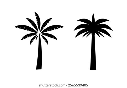 Palm tree summer logo template sunset beach ocean and nature