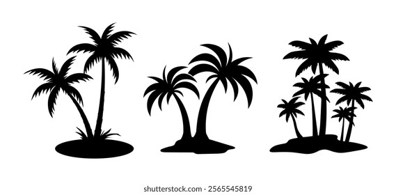 Palm tree summer logo template