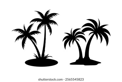 Palm tree summer logo template