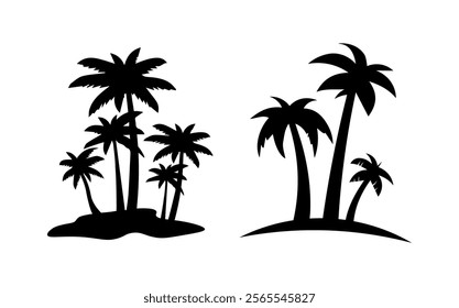 Palm tree summer logo template